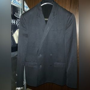 All Saints Navy double breasted suit.
